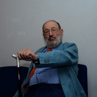 Foto Nicoloro G. 29/02/2016 Milano Panoramica di foto d' archivio di Umberto Eco. nella foto Umberto ospite alla Milanesiana del 26/06/2013.