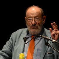 Foto Nicoloro G. 29/02/2016 Milano Panoramica di foto d' archivio di Umberto Eco. nella foto Umberto ospite alla Milanesiana del 26/06/2013.