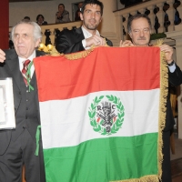 Foto Nicoloro G. 07/01/2011 Reggio Emilia Primo appuntamento ufficiale per i 150 anni dell’ Unita’ d’ Italia alla presenza del capo dello Stato. nella foto Gianluigi Buffon riceve copia del primo tricolore