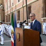 Foto Nicoloro G.   20/07/2022    Ravenna  Cerimonia in occasione del 157° anniversario del Corpo delle Capitanerie di porto. nella foto il prefetto di Ravenna Castrese de Rosa.