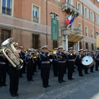 Foto Nicoloro G.   10/05/2015  Ravenna    Diciannovesimo raduno nazionale dei Marinai d' Italia. nella foto la banda della Marina Militare diretta dal maestro tenente di vascello Gianluca Cantarini.
