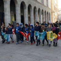 Foto Nicoloro G. 20/11/2017 Milano Nella ' Giornata internazionale dei diritti dell' Infanzia ' un allegro e variegato corteo ha attraversato le vie del centrocitta'. nella foto un momento lungo il corteo.