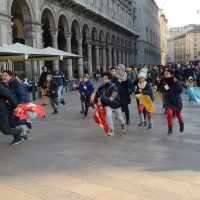Foto Nicoloro G. 20/11/2017 Milano Nella ' Giornata internazionale dei diritti dell' Infanzia ' un allegro e variegato corteo ha attraversato le vie del centrocitta'. nella foto un momento lungo il corteo.