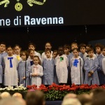 Foto Nicoloro G.   05/11/2019   Ravenna   Alla presenza del Capo dello Stato si e' svolta la cerimonia in ricordo di Benigno Zaccagnini, nel trentesimo anniversario della sua morte. nella foto in apertura un coro di bambini ha intonato l' inno d' Italia.