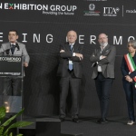 Foto Nicoloro G.   07/11/2023   Rimini   26° edizione di Ecomondo, evento internazionale di riferimento in Europa e nel bacino del Mediterraneo per la tecnologia, i servizi e le soluzioni nei settori dell' Economia Verde e Circolare. nella foto da sinistra  Maurizio Renzo Ermeti, presidente Fiera di Rimini, il ministro Gilberto Pichetto Fratin, il governatore dell' Emilia-Romagna  Stefano Bonaccini e l' assessora al Comune di Rimini  Anna Montini.