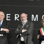 Foto Nicoloro G.   07/11/2023   Rimini   26° edizione di Ecomondo, evento internazionale di riferimento in Europa e nel bacino del Mediterraneo per la tecnologia, i servizi e le soluzioni nei settori dell' Economia Verde e Circolare. nella foto da sinistra il ministro Gilberto Pichetto Fratin, il governatore dell' Emilia-Romagna Stefano Bonaccini e l' assessora al Comune di Rimini Anna Montini.