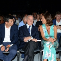 Foto Nicoloro G.   20/08/2018  Rimini   Seconda giornata dell' edizione 2018 del Meeting di C.L. che quest' anno ha per tema ' Le forze che muovono la storia sono le stesse che rendono l' uomo felice '. nella foto da sinistra Maurizio Lupi, Gianni Letta e Mariastella Gelmini.