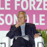 Foto Nicoloro G.   20/08/2018  Rimini   Seconda giornata dell' edizione 2018 del Meeting di C.L. che quest' anno ha per tema ' Le forze che muovono la storia sono le stesse che rendono l' uomo felice '. nella foto Julian Carron, presidente di Comunione e Liberazione.