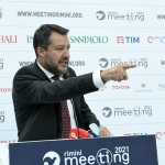 Foto Nicoloro G.   24/08/2021   Rimini   Quinta giornata della 42° edizione del Meeting di Comunione e Liberazione che quest' anno ha per titolo ' Il coraggio di dire io '. nella foto il segretario della Lega Matteo Salvini.