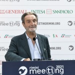 Foto Nicoloro G.   21/08/2021   Rimini    Seconda giornata della 42° edizione del Meeting di Comunione e Liberazione che quest' anno ha per titolo ' Il coraggio di dire io '. nella foto Attilio Fontana presidente regione Lombardia.