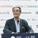 Foto Nicoloro G.   21/08/2021   Rimini    Seconda giornata della 42° edizione del Meeting di Comunione e Liberazione che quest' anno ha per titolo ' Il coraggio di dire io '. nella foto Attilio Fontana presidente regione Lombardia.
