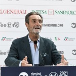 Foto Nicoloro G.   21/08/2021   Rimini    Seconda giornata della 42° edizione del Meeting di Comunione e Liberazione che quest' anno ha per titolo ' Il coraggio di dire io '. nella foto Attilio Fontana presidente regione Lombardia.
