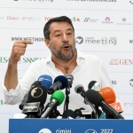 Foto Nicoloro G.   23/08/2022   Rimini   Quarta giornata della 43° edizione del Meeting di C.L. che ha per tema '  Una passione per l' uomo '. nella foto il segretario della Lega Matteo Salvini.