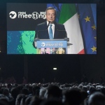 Foto Nicoloro G.   24/08/2022   Rimini   Quinta giornata della 43° edizione del Meeting di C.L. che ha per tema '  Una passione per l' uomo '. nella foto il presidente del Consiglio Mario Draghi.