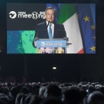 Foto Nicoloro G.   24/08/2022   Rimini   Quinta giornata della 43° edizione del Meeting di C.L. che ha per tema \'  Una passione per l\' uomo \'. nella foto il presidente del Consiglio Mario Draghi.