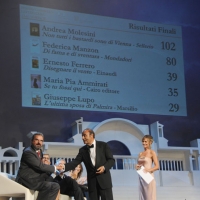 Foto Nicoloro G. 03/09/2011 Venezia Al teatro La Fenice serata finale con premiazione del vincitore del ”Premio Campiello Letteratura” alla sua quarantanovesima edizione. nella foto Andrea Molesini – Bruno Vespa – Serena Autieri