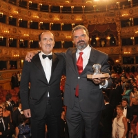 Foto Nicoloro G. 03/09/2011 Venezia Al teatro La Fenice serata finale con premiazione del vincitore del ”Premio Campiello Letteratura” alla sua quarantanovesima edizione. nella foto Andrea Tomat – Andrea Molesini