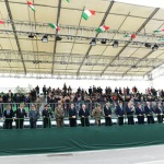 Foto Nicoloro G.   08/05/2022   Rimini  Giornata conclusiva della 93° Adunata Nazionale Alpini che culmina con la sfilata generale 
davanti alle autorita' militari e civili e una folla di spettatori. nella foto il palco delle autorita' civili e militari.