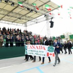 Foto Nicoloro G.   08/05/2022   Rimini  Giornata conclusiva della 93° Adunata Nazionale Alpini che culmina con la sfilata generale 
davanti alle autorita' militari e civili e una folla di spettatori. nella foto la delegazione del Canada.