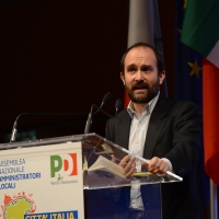 Foto Nicoloro G.   28-29/01/2017   Rimini  Seconda e conclusiva giornata dell' Assemblea nazionale amministratori locali. nella foto il presidente del PD Matteo Orfini.