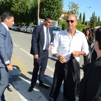 Foto Nicoloro G. 22/08/2016 Rimini Quarta giornata della trentasettesima edizione del Meeting di Rimini che ha per titolo ' Tu sei un bene per me '. Inaugurata dal Capo dello Stato questa manifestazione si svolge per sette giorni tra incontri, dibattiti, mostre. nella foto il ministro Angelino Alfano al suo arrivo al Meeting.