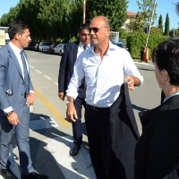 Foto Nicoloro G. 22/08/2016 Rimini Quarta giornata della trentasettesima edizione del Meeting di Rimini che ha per titolo ' Tu sei un bene per me '. Inaugurata dal Capo dello Stato questa manifestazione si svolge per sette giorni tra incontri, dibattiti, mostre. nella foto il ministro Angelino Alfano al suo arrivo al Meeting.
