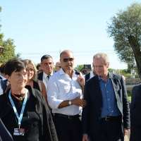 Foto Nicoloro G. 22/08/2016 Rimini Quarta giornata della trentasettesima edizione del Meeting di Rimini che ha per titolo ' Tu sei un bene per me '. Inaugurata dal Capo dello Stato questa manifestazione si svolge per sette giorni tra incontri, dibattiti, mostre. nella foto il ministro Angelino Alfano al suo arrivo al Meeting.