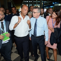 Foto Nicoloro G. 22/08/2016 Rimini Quarta giornata della trentasettesima edizione del Meeting di Rimini che ha per titolo ' Tu sei un bene per me '. Inaugurata dal Capo dello Stato questa manifestazione si svolge per sette giorni tra incontri, dibattiti, mostre. nella foto il ministro Angelino Alfano con il suo collega tedesco Thomas de Maizière.