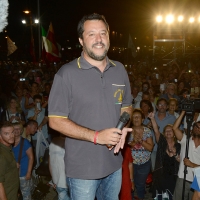 Foto Nicoloro G. 04/08/2018 Cervia ( Ravenna ) Festa della Lega Romagna. nella foto il ministro Matteo Salvini.