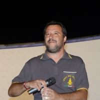 Foto Nicoloro G. 04/08/2018 Cervia ( Ravenna ) Festa della Lega Romagna. nella foto il ministro Matteo Salvini.