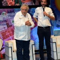 Foto Nicoloro G. 30/08/2018 Ravenna Continua la Festa Nazionale de l' Unita'. nella foto l' ex presidente dell' Uruguay Pepe Mujica e il segretario PD Maurizio Martina.