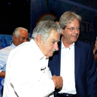 Foto Nicoloro G.   30/08/2018    Ravenna    Continua la Festa Nazionale de l' Unita'. nella foto Pepe Mujica, a sinistra, e Paolo Gentiloni.