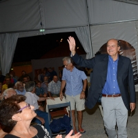 Foto Nicoloro G.02/09/2016 Ravenna Festa dell' Unita'. nella foto l' onorevole Pierluigi Bersani ospite della serata.