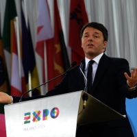 Foto Nicoloro G.   01/05/2015  Milano   Al via l' Expo Milano 2015, l' Esposizione Internazionale che l'Italia ospiterà dal primo Maggio al 31 Ottobre 2015. nella foto il premier Matteo Renzi.
