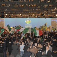 Foto Nicoloro G. 11/02/2011 Rho Fiera Milano Assemblea Costituente di " Futuro e Liberta' " che ha visto la partecipazione di delegati da tutt' Italia. nella foto La platea dell'evento