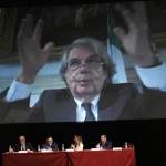 Foto Nicoloro G.   13/07/2022   Ravenna   Assemblea nazionale delle Province. nella foto in collegamento video il ministro Renato Brunetta.