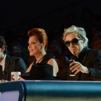 Foto Nicoloro G.  19/06/2013 Milano Terza giornata di audizioni di X Factor in un teatro Dal Verme gremito di pubblico entusiasta. nella foto Mika – Simona Ventura – Morgan 