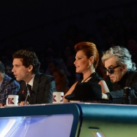 Foto Nicoloro G.  19/06/2013 Milano Terza giornata di audizioni di X Factor in un teatro Dal Verme gremito di pubblico entusiasta. nella foto Elio – Mika – Simona Ventura – Morgan 
