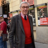 Foto Nicoloro G. 30/05/2013 Milano E' stata allestita nel Piccolo Teatro di via Rovello la camera ardente per Franca Rame, l' attrice si è spenta a 84 anni nella sua casa di Porta Romana a Milano. nella foto Franco Cerri