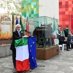 Foto Nicoloro G.   01/10/2020  Conselice ( RA ) Celebrazione del 14° anniversario del Monumento alla Liberta' di Stampa. nella foto Ivano Artioli, presidente ANPI della provincia di Ravenna.