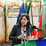 Foto Nicoloro G.   01/10/2020  Conselice ( RA ) Celebrazione del 14° anniversario del Monumento alla Liberta' di Stampa. nella foto Elly Schlein, vicepresidente della regione Emilia-Romagna.