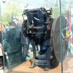 Foto Nicoloro G.   01/10/2020  Conselice ( RA ) Celebrazione del 14° anniversario del Monumento alla Liberta' di Stampa. nella foto la stampatrice a pedale, detta ' pedalina ', con la quale si stamparono clandestinamente giornali durante la Resistenza.