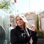Foto Nicoloro G.   01/10/2022   Conselice ( RA )   Celebrazione del XVI° anniversario del monumento alla stampa clandestina e alla liberta' di stampa. nella foto la giornalista Rai Stefania Battistini.