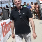Foto Nicoloro G.   15/08/2022   Cervia (RA)   30° edizione di ' Cervia, la spiaggia ama il libro ' con il tradizionale arrivo degli scrittori dal mare su storiche imbarcazioni e sbarco sulla spiaggia di Cervia. nella foto il sindaco di Cervia Massimo Medri.