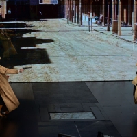 Foto Nicoloro G.  26/01/2014  Milano   Trasmissione televisiva su Rai 3 " Che tempo che fa ". nella foto Fabio Fazio e Terence Hill in un divertente siparietto nel quale inscenano un duello.