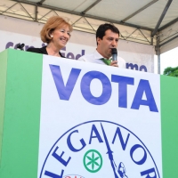 Foto Nicoloro G. 13/05/2011 Milano Chiusura della campagna elettorale della Lega Nord. nella foto Letizia Moratti – Matteo Salvini