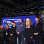 Foto Nicoloro G.   24/01/2020   Ravenna    Chiusura della campagna elettorale per le regionali dell' Emilia-Romagna. nella foto il gruppo dei leader della coalizione di centro-destra.