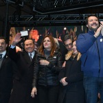 Foto Nicoloro G.   24/01/2020   Ravenna    Chiusura della campagna elettorale per le regionali dell' Emilia-Romagna. nella foto il gruppo dei leader della coalizione di centro-destra.