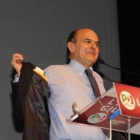 Foto Nicoloro G. 01/02/2013 Firenze Evento di grande importanza, forse unico, che vede insieme in questa campagna elettorale il sindaco di Firenze e il segretario generale del PD. nella foto Pierluigi Bersani