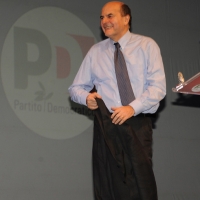 Foto Nicoloro G. 01/02/2013 Firenze Evento di grande importanza, forse unico, che vede insieme in questa campagna elettorale il sindaco di Firenze e il segretario generale del PD. nella foto Pierluigi Bersani